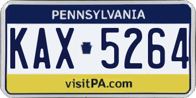 PA license plate KAX5264