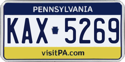 PA license plate KAX5269