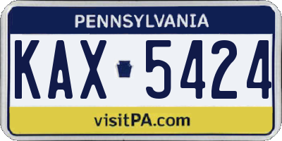PA license plate KAX5424