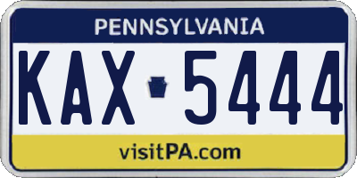 PA license plate KAX5444