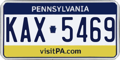 PA license plate KAX5469