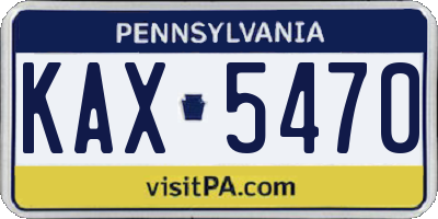 PA license plate KAX5470