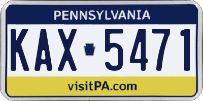 PA license plate KAX5471