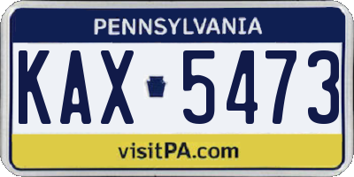 PA license plate KAX5473