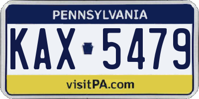 PA license plate KAX5479