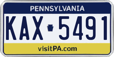 PA license plate KAX5491