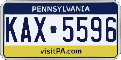 PA license plate KAX5596
