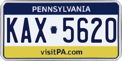 PA license plate KAX5620