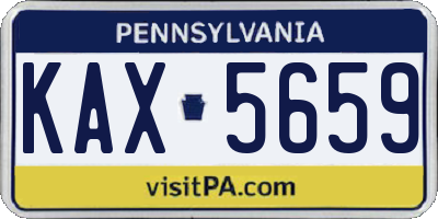 PA license plate KAX5659
