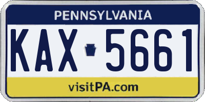 PA license plate KAX5661