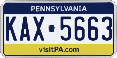 PA license plate KAX5663