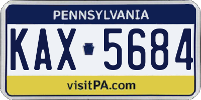 PA license plate KAX5684