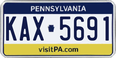 PA license plate KAX5691