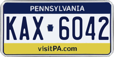 PA license plate KAX6042
