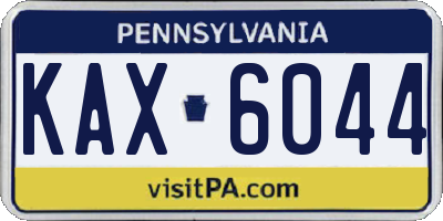 PA license plate KAX6044