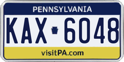 PA license plate KAX6048