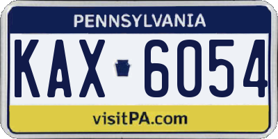 PA license plate KAX6054