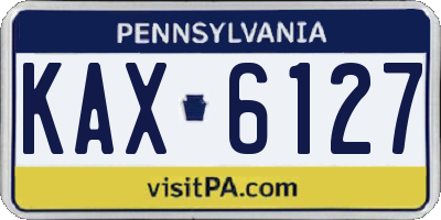 PA license plate KAX6127