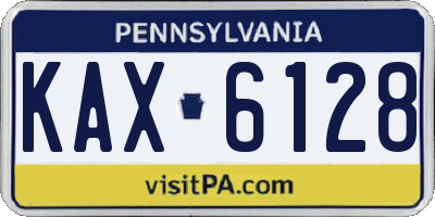 PA license plate KAX6128