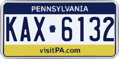 PA license plate KAX6132