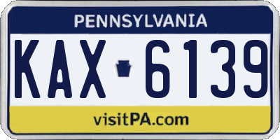 PA license plate KAX6139