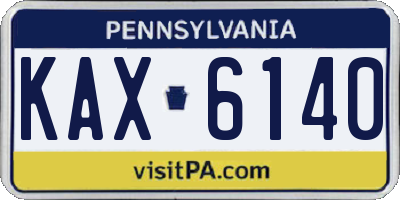 PA license plate KAX6140