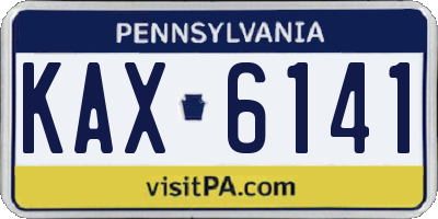 PA license plate KAX6141