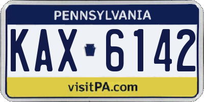 PA license plate KAX6142