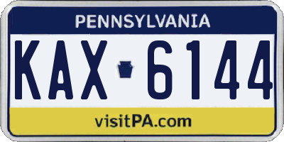 PA license plate KAX6144