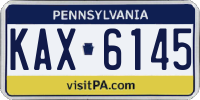 PA license plate KAX6145