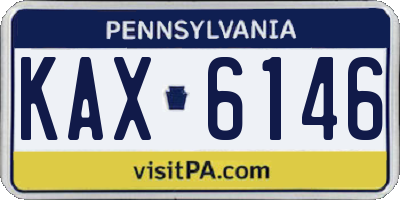 PA license plate KAX6146