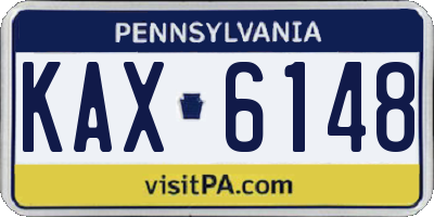 PA license plate KAX6148