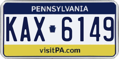 PA license plate KAX6149