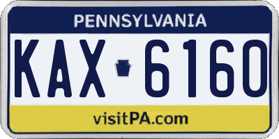 PA license plate KAX6160