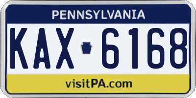 PA license plate KAX6168