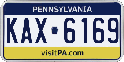 PA license plate KAX6169