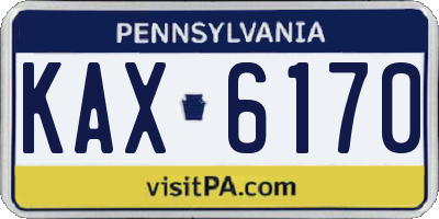PA license plate KAX6170