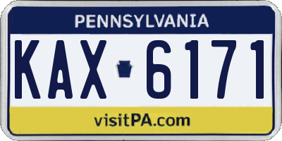 PA license plate KAX6171