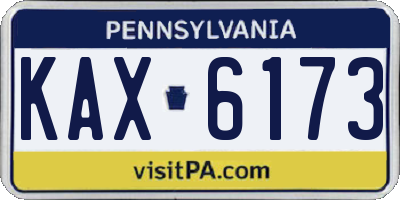 PA license plate KAX6173