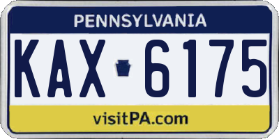 PA license plate KAX6175