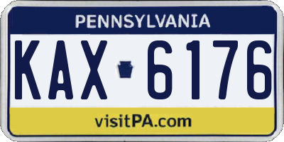 PA license plate KAX6176