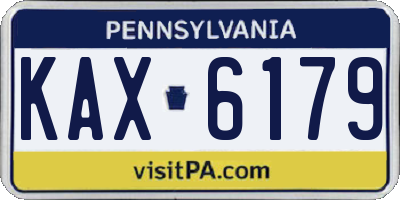 PA license plate KAX6179