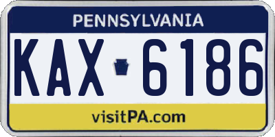 PA license plate KAX6186