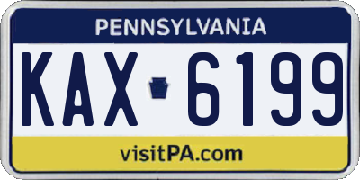 PA license plate KAX6199