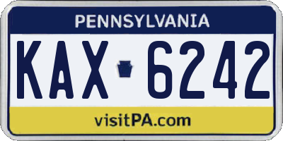 PA license plate KAX6242