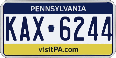 PA license plate KAX6244
