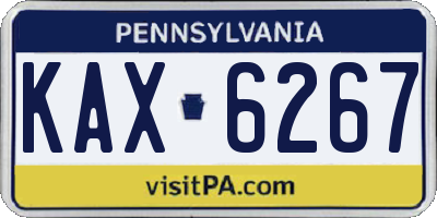 PA license plate KAX6267