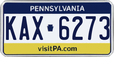 PA license plate KAX6273