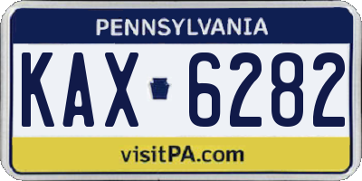 PA license plate KAX6282
