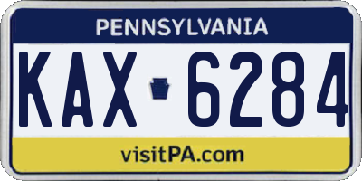 PA license plate KAX6284